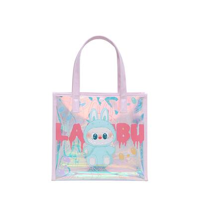 labubu手提袋大容量补习防水书袋