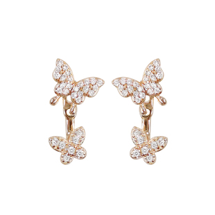 AMO游园惊梦蝴蝶耳环女小众设计感高级耳夹女无耳洞耳饰2025新款