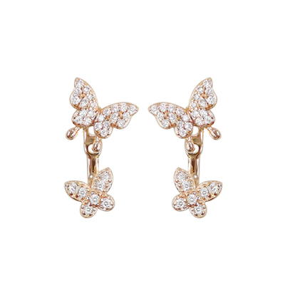 AMO蝴蝶耳环耳骨夹女高级冷淡风