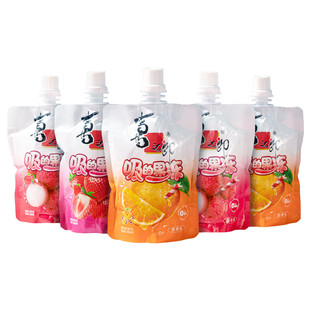 喜之郎吸的果冻爽蒟蒻0脂草莓荔枝香橙出游饮料儿童休闲零食解馋