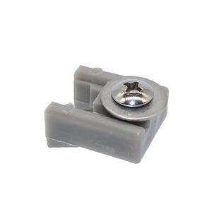 老式淋浴房玻璃移门吊轨定位器浴室推拉门上轨道免打孔限位块配件