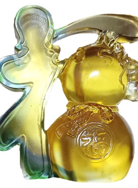 福字琉璃葫芦风水福禄摆件