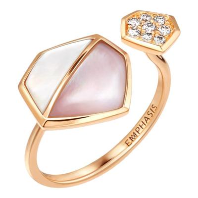 「合」系列18K金贝母钻石戒指