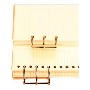 三连环活页金属圈 通用3孔6孔装订铁圈环书圈diy日历台历相册用金色银色黑色古铜色仿古开口扣装圈活页装订夹