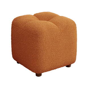 小凳子家用矮凳客厅沙发凳小板凳脚凳门口换鞋凳软坐垫羊羔绒椅子