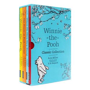 小熊维尼全彩插画版4册盒装 Winnie the Pooh Classic Collection 英文原版 章节书 欧美经典儿童文学小说 书籍