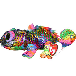 美国正版ty蜥蜴亮片独角兽变色恐龙兔公仔企鹅猫咪玩偶女神节礼物