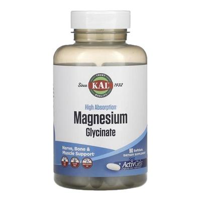 【镁梦片】KAL高吸收甘氨酸镁软凝胶囊神经骨骼肌肉睡眠放松
