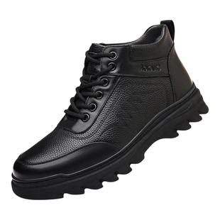 奥康男鞋冬季加绒保暖羊毛高帮皮鞋男款真皮东北棉鞋男士皮毛一体