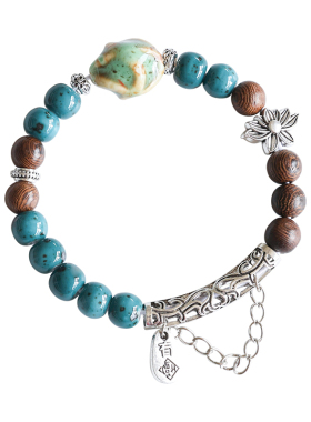 景德镇陶瓷手串瓷珠编织手链高颜值学生党手饰多巴胺手绳轻奢高级