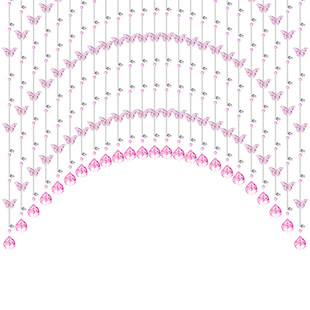 客厅门帘水晶珠帘蝴蝶装饰简约客厅隔断帘卧室走廊过道遮挡免打孔