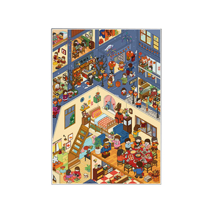 暮色篇造景贴纸拾光集7.0年味三时系列新年节日系列微缩场景3D立体贴画手帐手工玩具女孩打发时间新年礼