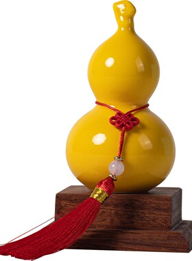 中式陶瓷福禄招财葫芦摆件