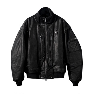 特叔金标MA1飞行夹克真皮棉服男款短款加厚工装外套美式棒球服