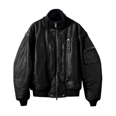 特叔金标MA1飞行夹克真皮棉服男款短款加厚工装外套美式棒球服