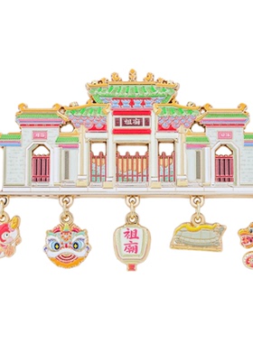 佛山祖庙挂坠冰箱贴五虎将刘关张