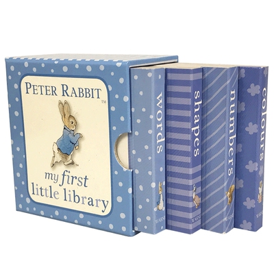 正版 彼得兔我的小小图书馆 英文原版绘本 Peter Rabbit  My First Little Library 儿童进口启蒙认知纸板书 单词数字形状颜色
