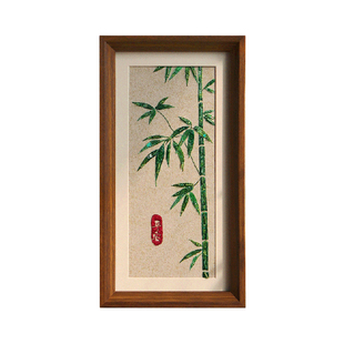 刺绣手工diy材料包富贵财运竹立体珠绣相框画摆件送朋友高档礼物