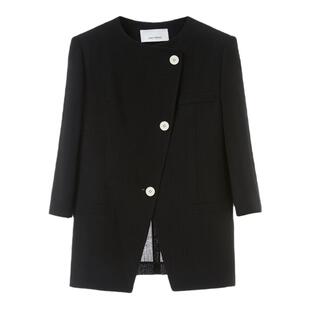 朗姿三醋酸气质薄款西装外套高级感职业通勤西服上衣2024夏季新款