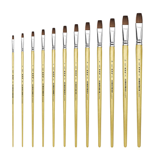 榭得堂166狼毫水粉笔套装丙烯颜料画笔油画笔美术生专用水彩笔刷排笔刷子初学者绘画勾线笔美术考试画谢德堂