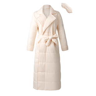 TIENS TIENS JW秋冬棉被睡袍长袖保暖加棉加厚长款系带家居服情侣