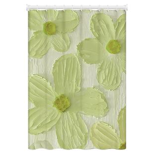 法式浴室卫生间窗帘奶油风防水免打孔小窗户防窥专用厕所遮挡帘子