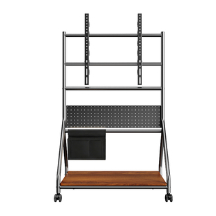 CABTE美式复古移动电视支架落地架带轮收纳客厅卧室通用游戏基站