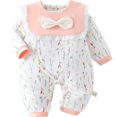 婴儿A类纯棉保暖连体衣