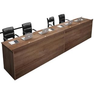 主席台板式领导发言台办公桌子椅组合会议室厅简约现代双人演讲台