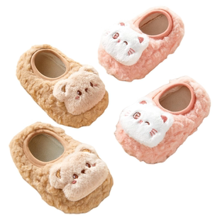 宝宝地板鞋儿童学步婴儿袜子男宝女童防滑隔凉室内秋冬加厚鞋袜一