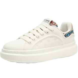 HLA/海澜之家男鞋新款秋冬厚底时尚轻质拼色板鞋增高百搭男休闲鞋