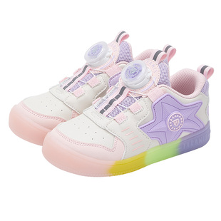 泰兰尼斯儿童闪灯板鞋春秋款男童闪灯鞋女童板鞋舒适透气休闲板鞋