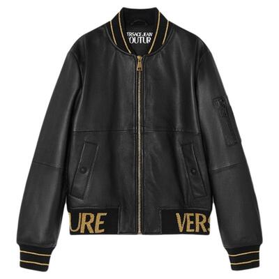 【12期免息】VERSACE JEANS COUTURE 男士皮夹克