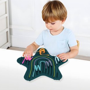 爆款多动症硅胶儿童感官SensoryBoard益智办Activity玩具活动