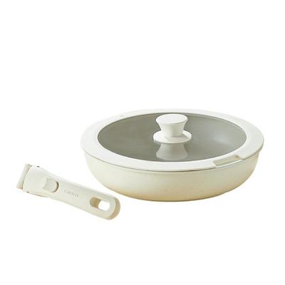 卡罗特不粘锅平底锅手柄可拆煎锅