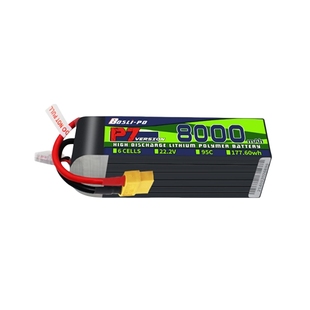 博氏P7电池5000 8000mAH 22.2V 6S航模7 10寸穿越机锂电池远航95c