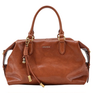 红谷包包女2026新款植鞣牛皮单肩手提包通勤高级感真皮手拎女士包