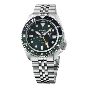 SEIKO精工手表男款GMT指针拼色五珠链机械表SSK033K1 七夕礼物