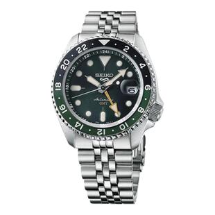 SEIKO精工手表男款GMT指针拼色五珠链机械表SSK033K1 节日礼物