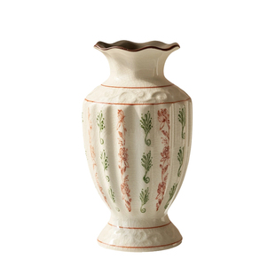 法式复古陶瓷花瓶欧式古典竖长型水培插花鲜花客厅装饰摆件高级感