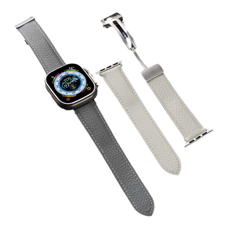 适用苹果手表iwatch ultra4真皮3表带S12运动Apple Watch S8/9/11智能S7创意6高级感5男生4腕带3女生表链
