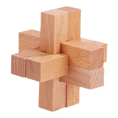 天然无油漆益智鲁班锁比赛专用