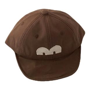 婴儿帽子春秋季短檐M字母洋气鸭舌帽婴幼儿宝宝春天穿搭棒球帽潮