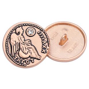 金属平面纽扣高档珍珠扣子配件大衣毛衣外套时尚手缝复古装饰扣