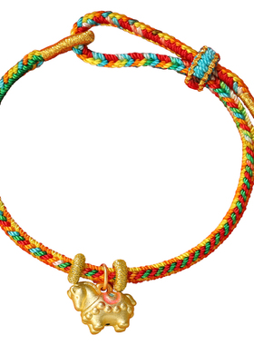 S999学生可爱彩虹马红绳手链礼物