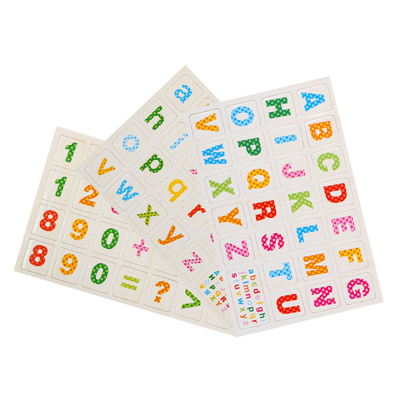 数字英文字母磁性冰箱贴儿童彩色木质早教启蒙教具画板专用磁力贴
