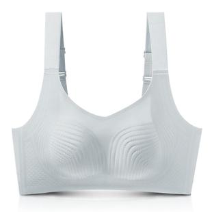 润微内衣女大胸显小薄款聚拢上托收副乳防下垂无痕无钢圈文胸罩