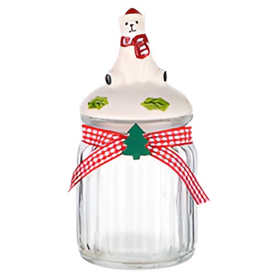 圣诞礼物罐储物罐陶瓷玻璃韩式