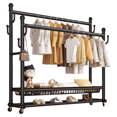 【巨粗32管】可移动挂衣架衣帽架