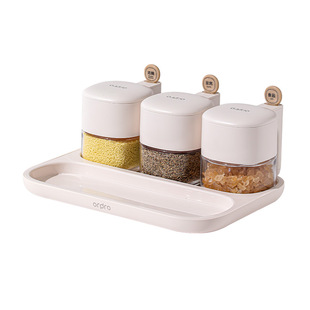 调料盒调料罐厨房家用密封防潮盐罐定量调味玻璃罐装盐味精分装瓶